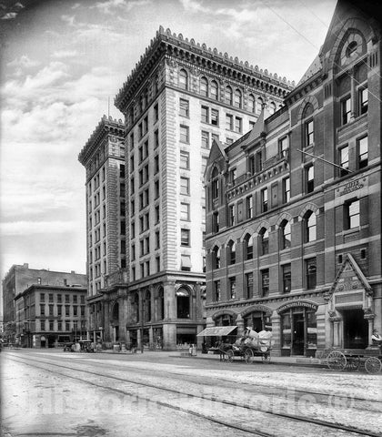 Syracuse Historic Black & White Photo, The University Block, c1910 -