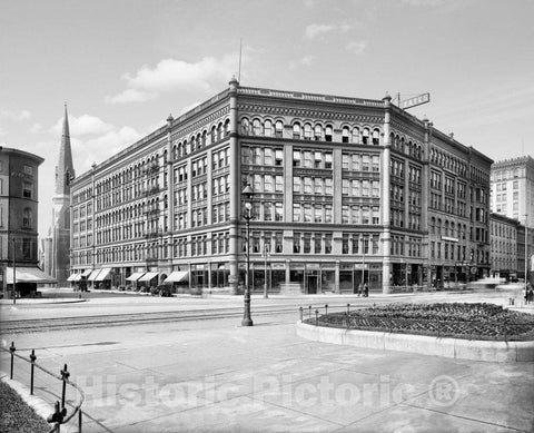 Syracuse Historic Black & White Photo, Yates Hotel, c1905 -