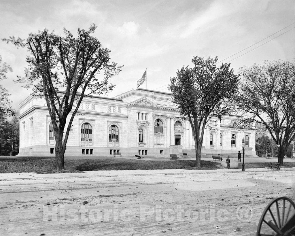 Historic Black & White Photo - Washington D.C, Carnegie Library, c1910 -