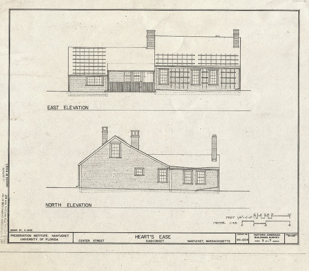 Blueprint HABS Mass,10-NANT,96- (Sheet 3 of 7) - Heart's Ease, Center Street, Siasconset, Nantucket, Nantucket County, MA