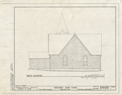 Blueprint HABS Mass,10-NANT,105- (Sheet 5 of 12) - Siasconset Union Chapel, New Street, Siasconset, Nantucket, Nantucket County, MA