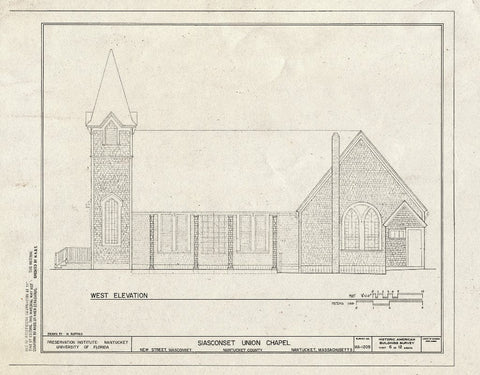 Blueprint HABS Mass,10-NANT,105- (Sheet 6 of 12) - Siasconset Union Chapel, New Street, Siasconset, Nantucket, Nantucket County, MA