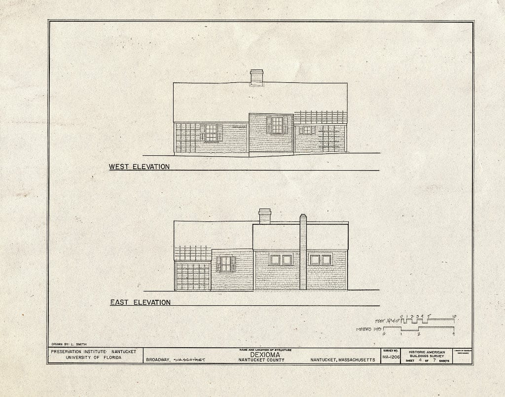 Blueprint HABS Mass,10-NANT,93- (Sheet 4 of 7) - Dexioma, Broadway, Siasconset, Nantucket, Nantucket County, MA