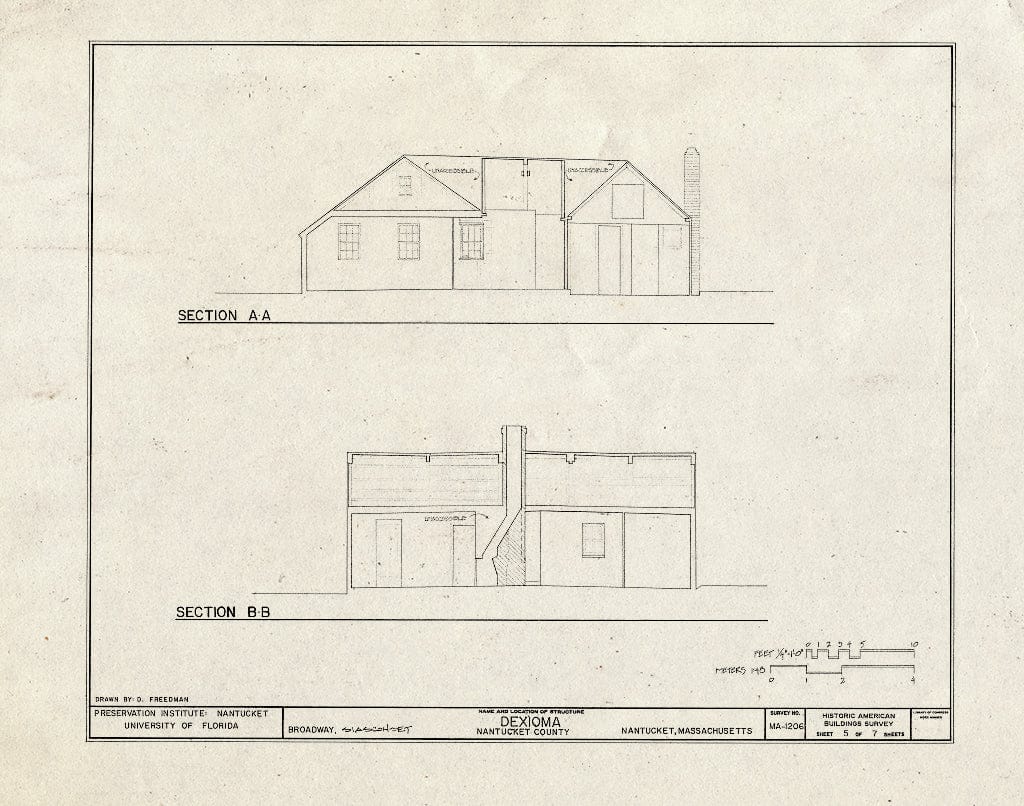 Blueprint HABS Mass,10-NANT,93- (Sheet 5 of 7) - Dexioma, Broadway, Siasconset, Nantucket, Nantucket County, MA