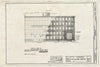 Blueprint Mill No. 6, South Elevation - East End, Existing Conditions - Boott Cotton Mills, John Street at Merrimack River, Lowell, Middlesex County, MA