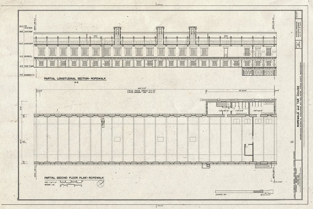 Blueprint HABS Mass,13-BOST,130-A- (Sheet 12 of 14) - Charlestown Navy Yard, Ropewalk & Tar House, Boston, Suffolk County, MA