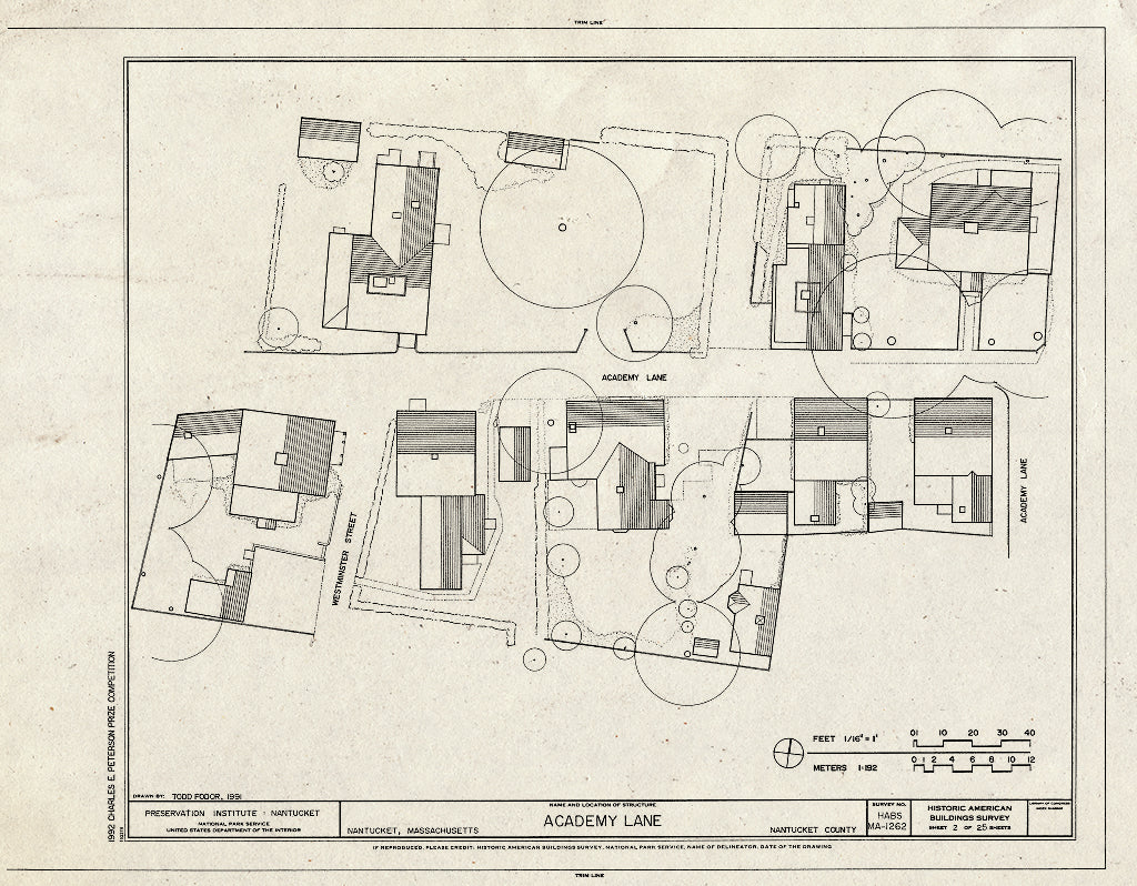 Blueprint HABS Mass,10-NANT,89- (Sheet 2 of 25) - Academy Lane (Houses), Nantucket, Nantucket County, MA