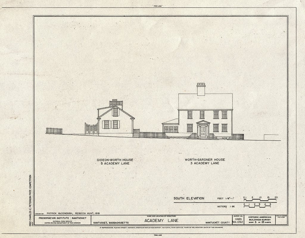 Blueprint HABS Mass,10-NANT,89- (Sheet 5 of 25) - Academy Lane (Houses), Nantucket, Nantucket County, MA