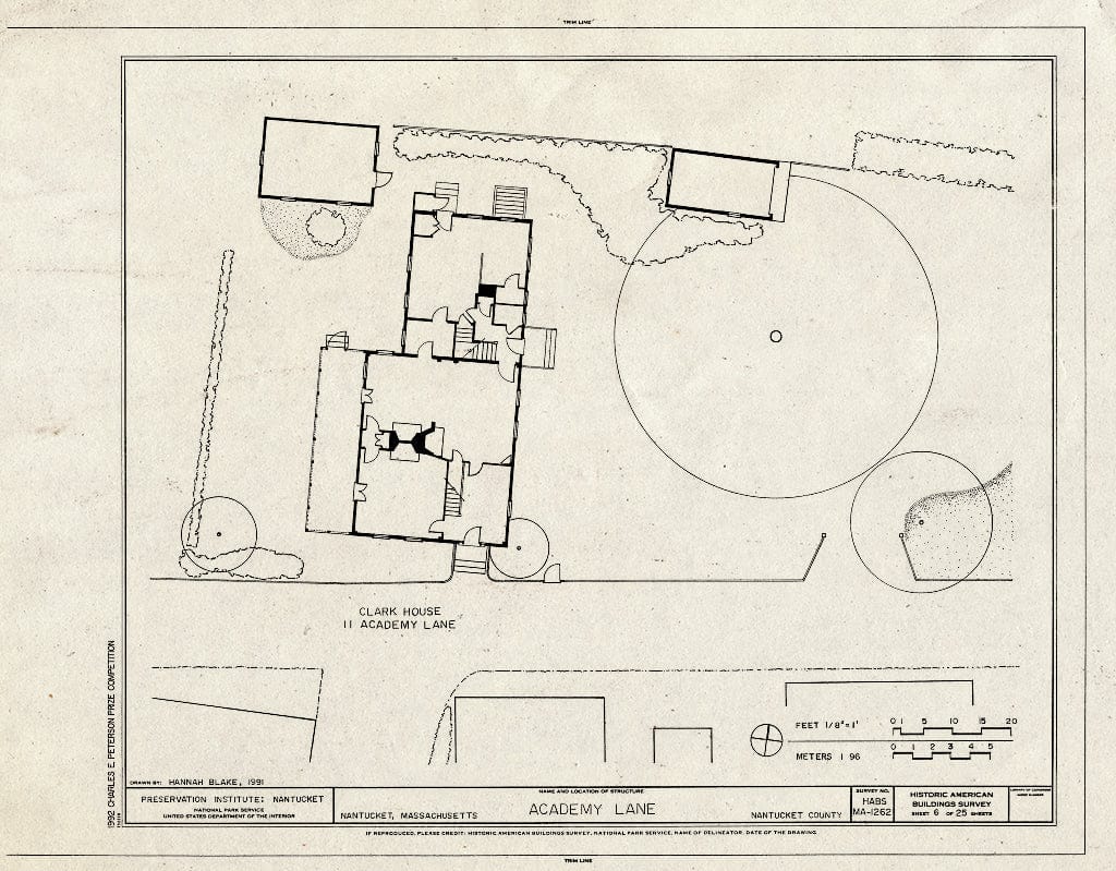 Blueprint HABS Mass,10-NANT,89- (Sheet 6 of 25) - Academy Lane (Houses), Nantucket, Nantucket County, MA