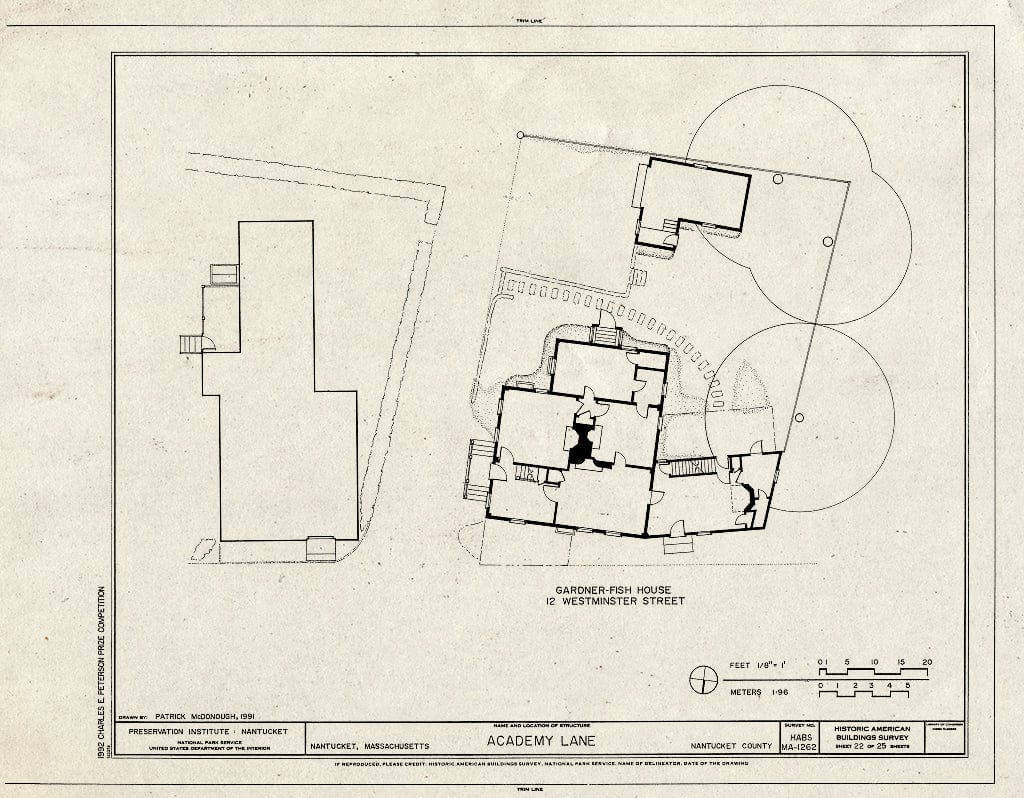 Blueprint HABS Mass,10-NANT,89- (Sheet 22 of 25) - Academy Lane (Houses), Nantucket, Nantucket County, MA