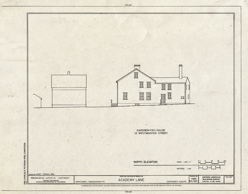 Blueprint HABS Mass,10-NANT,89- (Sheet 24 of 25) - Academy Lane (Houses), Nantucket, Nantucket County, MA