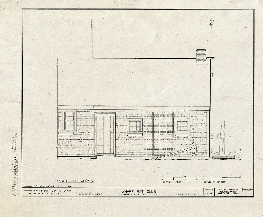 Blueprint HABS Mass,10-NANT,106- (Sheet 4 of 10) - Wharf Rat Club, Old North Wharf, Nantucket, Nantucket County, MA