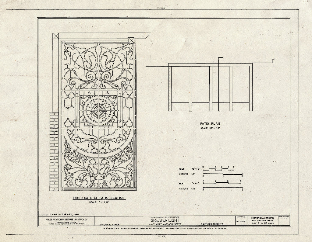 Blueprint HABS Mass,10-NANT,108- (Sheet 8 of 29) - Greater Light, 8 Howard Street, Nantucket, Nantucket County, MA