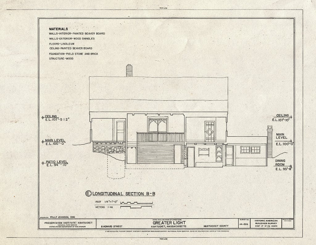 Blueprint HABS Mass,10-NANT,108- (Sheet 17 of 29) - Greater Light, 8 Howard Street, Nantucket, Nantucket County, MA