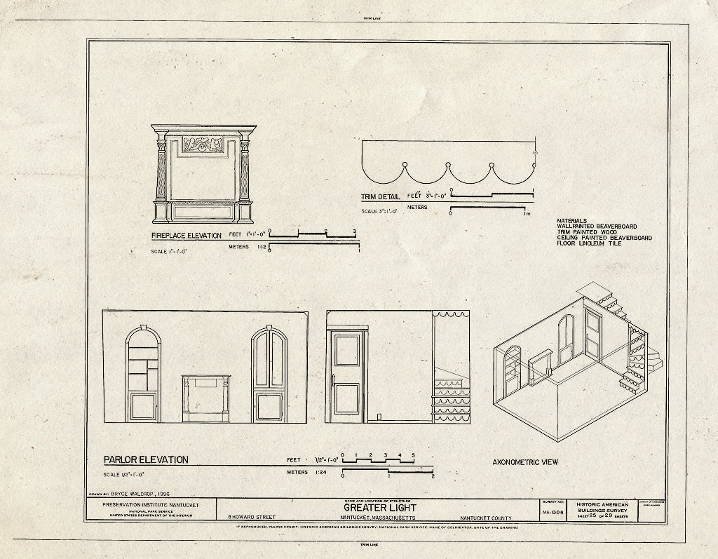 Blueprint HABS Mass,10-NANT,108- (Sheet 25 of 29) - Greater Light, 8 Howard Street, Nantucket, Nantucket County, MA