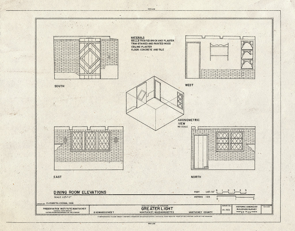 Blueprint HABS Mass,10-NANT,108- (Sheet 27 of 29) - Greater Light, 8 Howard Street, Nantucket, Nantucket County, MA