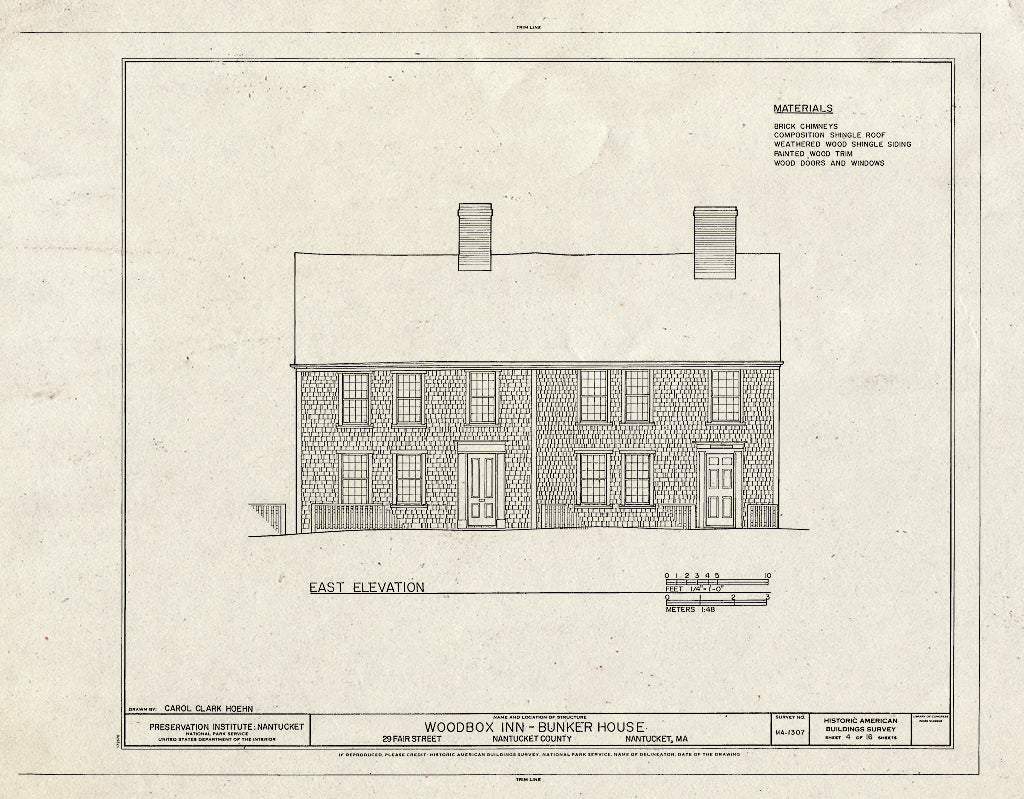Blueprint HABS Mass,10-NANT,112- (Sheet 4 of 16) - Woodbox Inn, 29 Fair Street, Nantucket, Nantucket County, MA