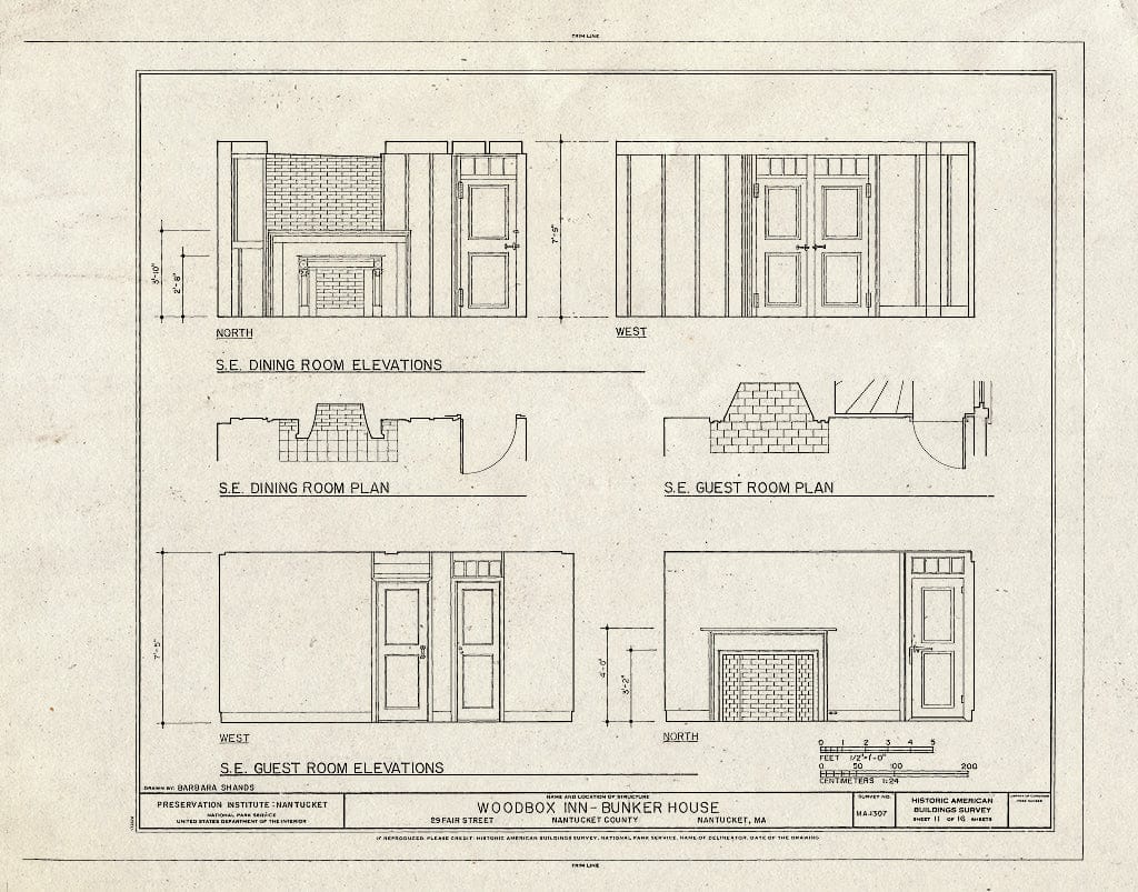 Blueprint HABS Mass,10-NANT,112- (Sheet 11 of 16) - Woodbox Inn, 29 Fair Street, Nantucket, Nantucket County, MA
