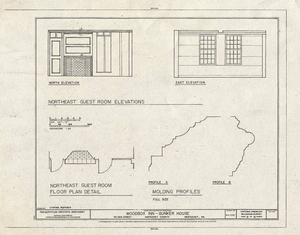 Blueprint HABS Mass,10-NANT,112- (Sheet 12 of 16) - Woodbox Inn, 29 Fair Street, Nantucket, Nantucket County, MA