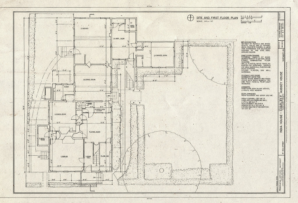 Blueprint HABS Mass,10-NANT,109- (Sheet 2 of 10) - India House, 37 India Street, Nantucket, Nantucket County, MA