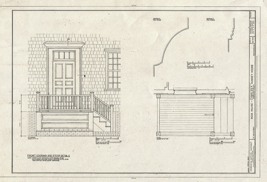 Blueprint HABS Mass,10-NANT,109- (Sheet 6 of 10) - India House, 37 India Street, Nantucket, Nantucket County, MA