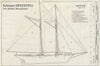 Blueprint Sail Profile - Schooner Ernestina, New Bedford Whaling National Historical Park State Pier, New Bedford, Bristol County, MA