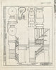 Blueprint Entrance Vestibule Staircase Section, Elevations, and Details - White-Ellery House, 244 Washington Street, Gloucester, Essex County, MA
