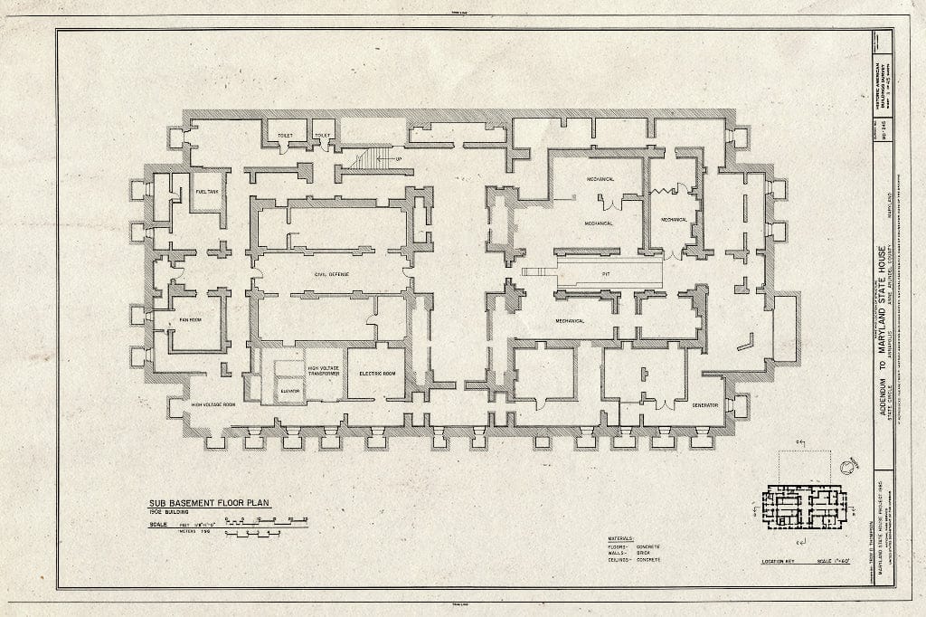 Blueprint HABS MD,2-Anna,4- (Sheet 3 of 45) - Maryland State House, State Circle, Annapolis, Anne Arundel County, MD