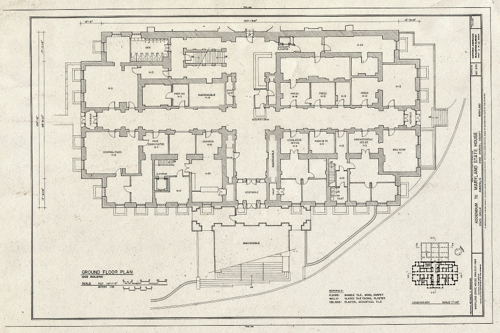 Blueprint HABS MD,2-Anna,4- (Sheet 5 of 45) - Maryland State House, State Circle, Annapolis, Anne Arundel County, MD