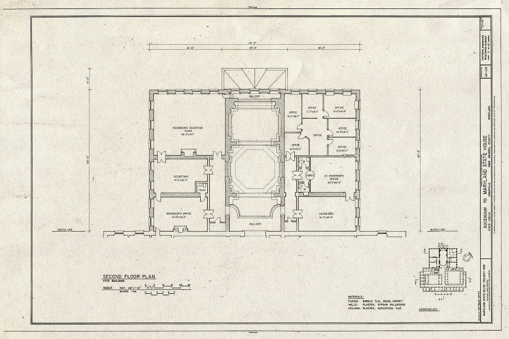 Blueprint HABS MD,2-Anna,4- (Sheet 8 of 45) - Maryland State House, State Circle, Annapolis, Anne Arundel County, MD