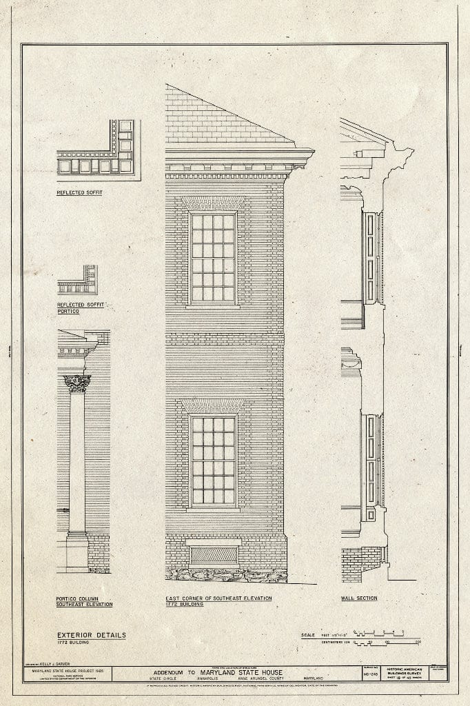 Blueprint HABS MD,2-Anna,4- (Sheet 18 of 45) - Maryland State House, State Circle, Annapolis, Anne Arundel County, MD