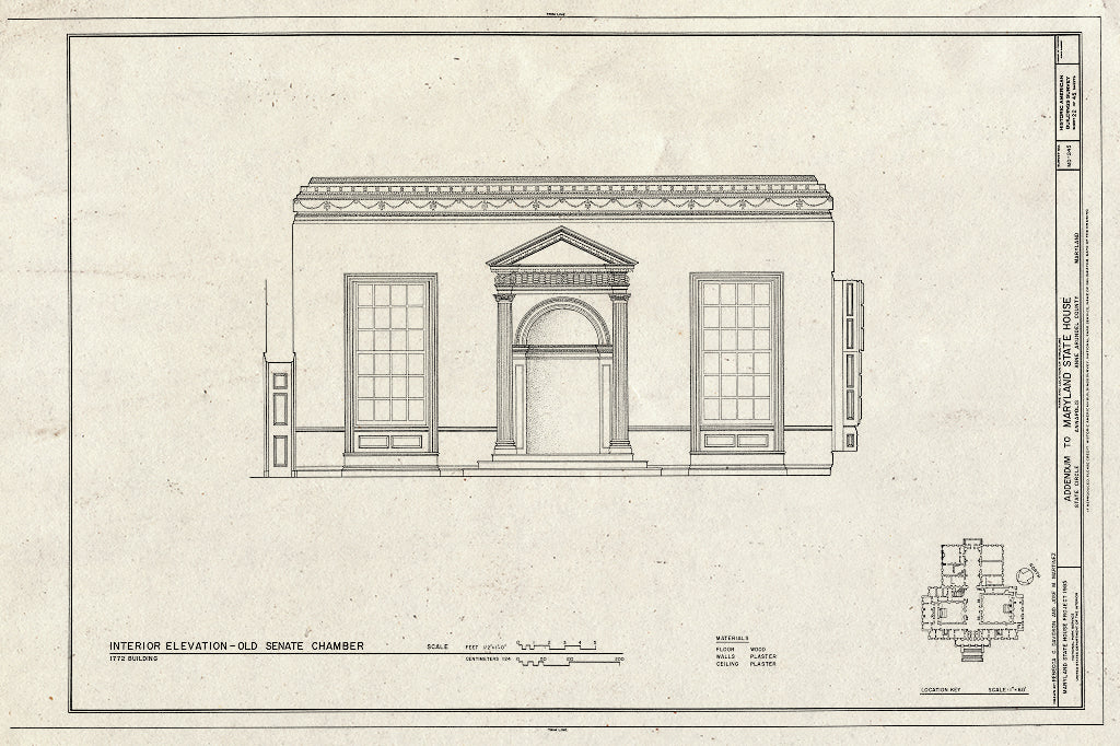 Blueprint HABS MD,2-Anna,4- (Sheet 22 of 45) - Maryland State House, State Circle, Annapolis, Anne Arundel County, MD