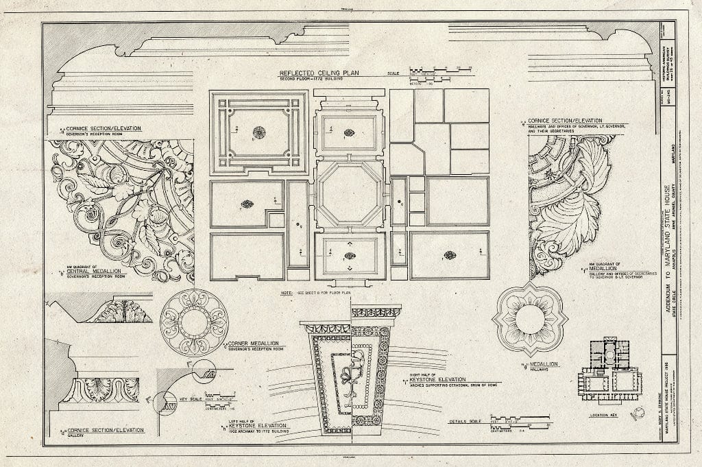 Blueprint HABS MD,2-Anna,4- (Sheet 26 of 45) - Maryland State House, State Circle, Annapolis, Anne Arundel County, MD