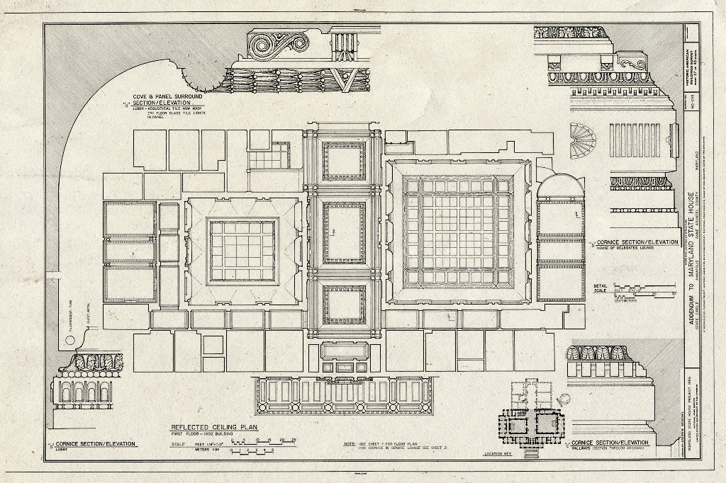 Blueprint HABS MD,2-Anna,4- (Sheet 27 of 45) - Maryland State House, State Circle, Annapolis, Anne Arundel County, MD