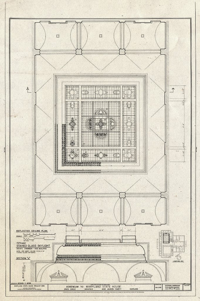 Blueprint HABS MD,2-Anna,4- (Sheet 29 of 45) - Maryland State House, State Circle, Annapolis, Anne Arundel County, MD