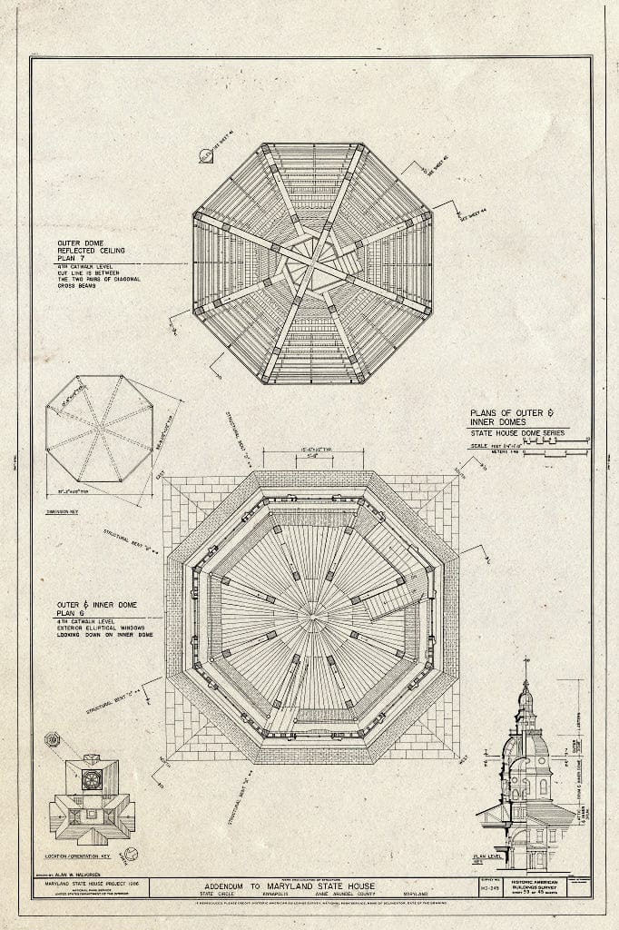 Blueprint HABS MD,2-Anna,4- (Sheet 39 of 45) - Maryland State House, State Circle, Annapolis, Anne Arundel County, MD