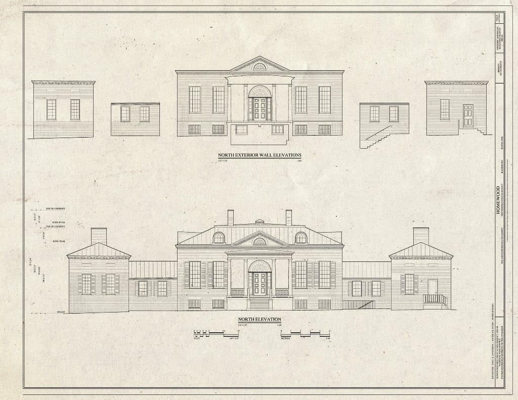 Blueprint HABS MD,4-BALT,1- (Sheet 9 of 34) - Homewood, North Charles & Thirty-Fourth Streets, Baltimore, Independent City, MD