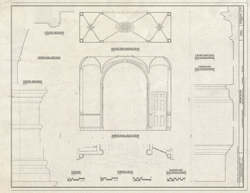Blueprint HABS MD,4-BALT,1- (Sheet 16 of 34) - Homewood, North Charles & Thirty-Fourth Streets, Baltimore, Independent City, MD