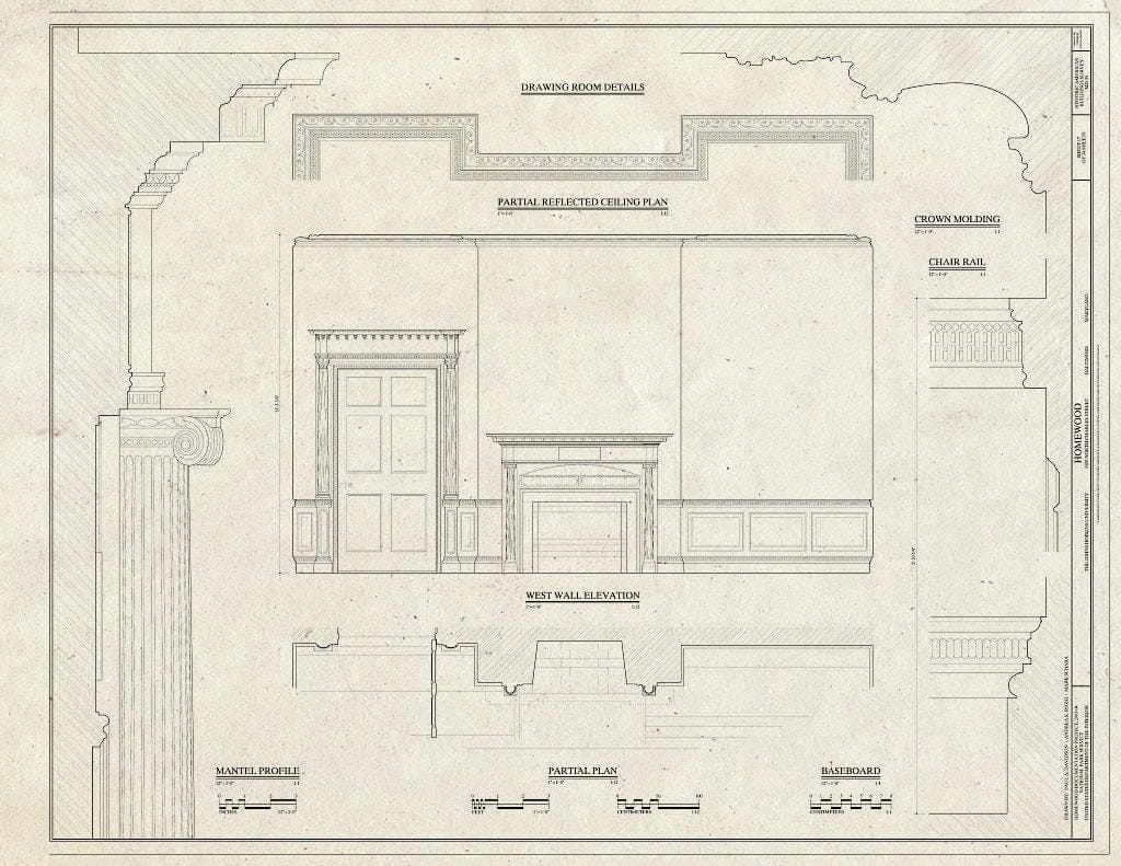 Blueprint HABS MD,4-BALT,1- (Sheet 17 of 34) - Homewood, North Charles & Thirty-Fourth Streets, Baltimore, Independent City, MD