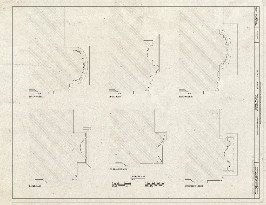 Blueprint HABS MD,4-BALT,1- (Sheet 29 of 34) - Homewood, North Charles & Thirty-Fourth Streets, Baltimore, Independent City, MD