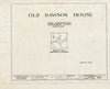 Blueprint HABS MD,16-DAWV.V,1- (Sheet 0 of 6) - Dawson House, 15200 Sugarland Road, Dawsonville, Montgomery County, MD