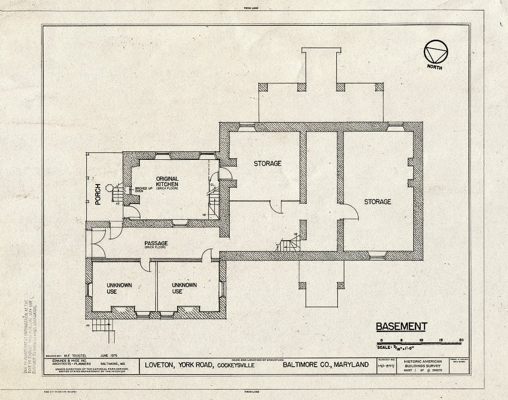 Blueprint HABS MD,3-Cock,1- (Sheet 1 of 8) - Loveton, York Road, Cockeysville, Baltimore County, MD