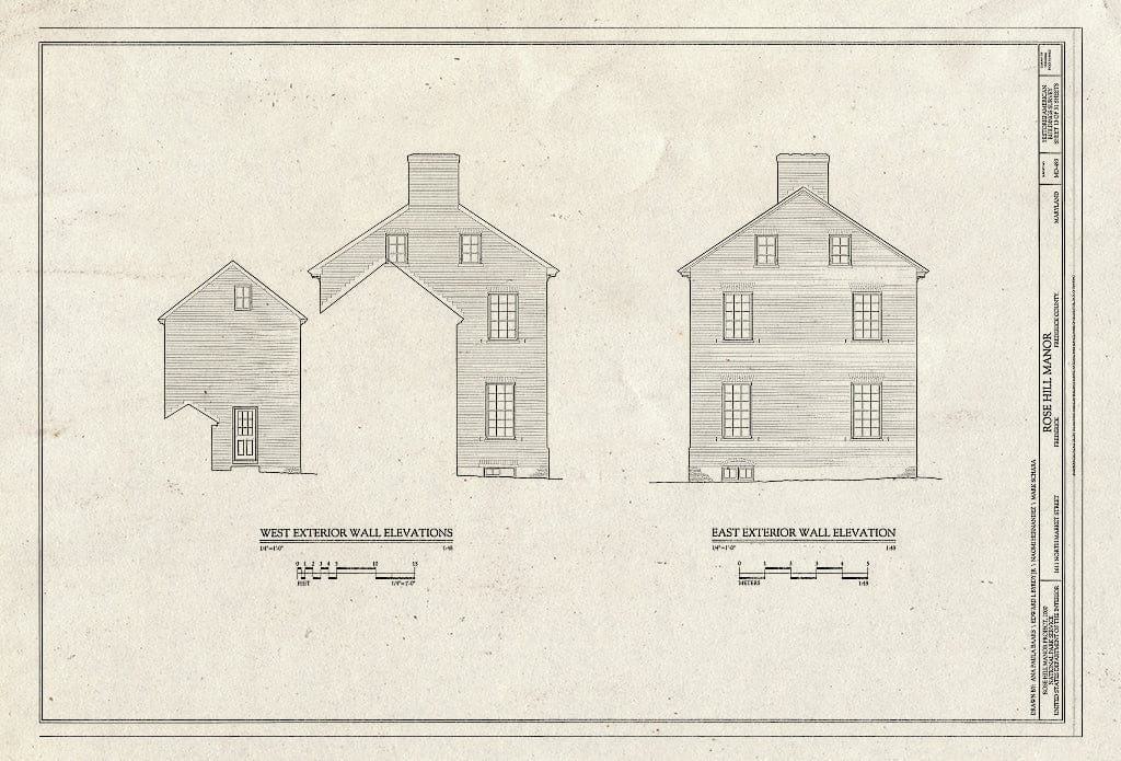 Blueprint HABS MD,11-FRED.V,10- (Sheet 13 of 31) - Rose Hill Manor, 1611 North Market Street, Frederick, Frederick County, MD