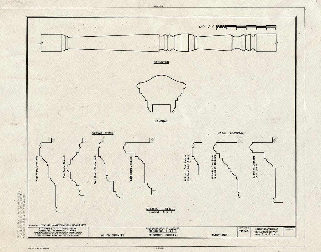 Blueprint HABS MD,23-All.V,1- (Sheet 7 of 7) - Bound's Lott, Allen, Wicomico County, MD