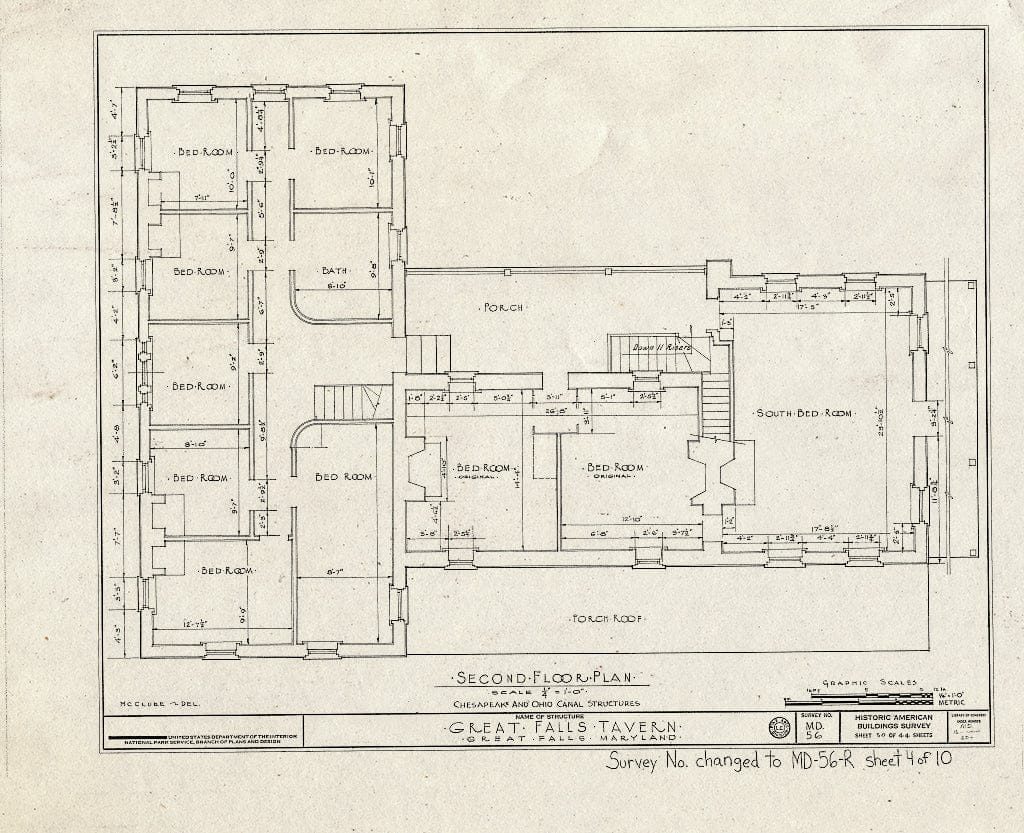 Blueprint HABS MD,16-,20- (Sheet 4 of 10) - Chesapeake & Ohio Canal, Great Falls Tavern, Lock 20, MacArthur Boulevard Vicinity, Great Falls, Montgomery County, MD