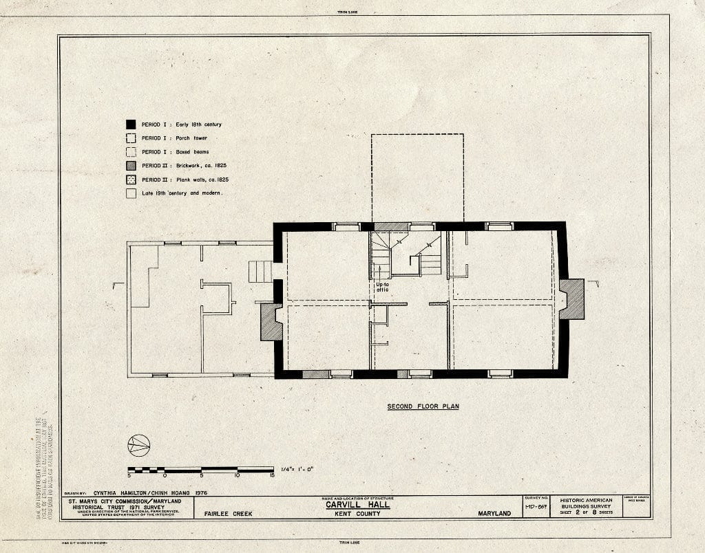 Blueprint HABS MD,15-FACR,1- (Sheet 2 of 8) - Carvill Hall, Fairlee, Kent County, MD