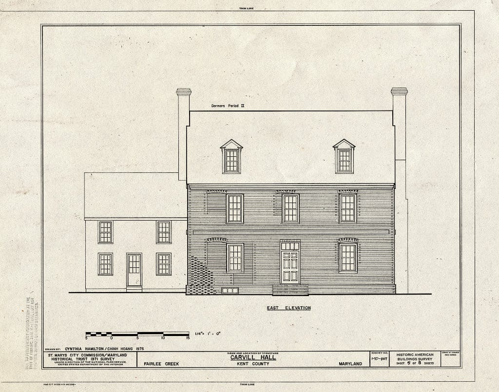 Blueprint HABS MD,15-FACR,1- (Sheet 5 of 8) - Carvill Hall, Fairlee, Kent County, MD