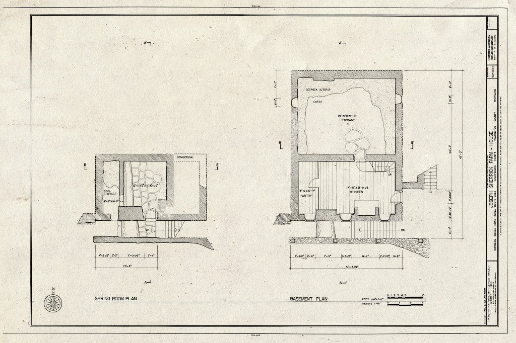Blueprint HABS MD,22-Sharp.V,3A- (Sheet 1 of 7) - Joseph Sherrick Farm, House, Burnside Bridge Road (Rural Route 1), Sharpsburg, Washington County, MD