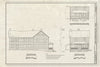 Blueprint west Elevation, South Elevation - Joseph Poffenberger Farm, House, 17834 Mansfield Avenue, Sharpsburg, Washington County, MD