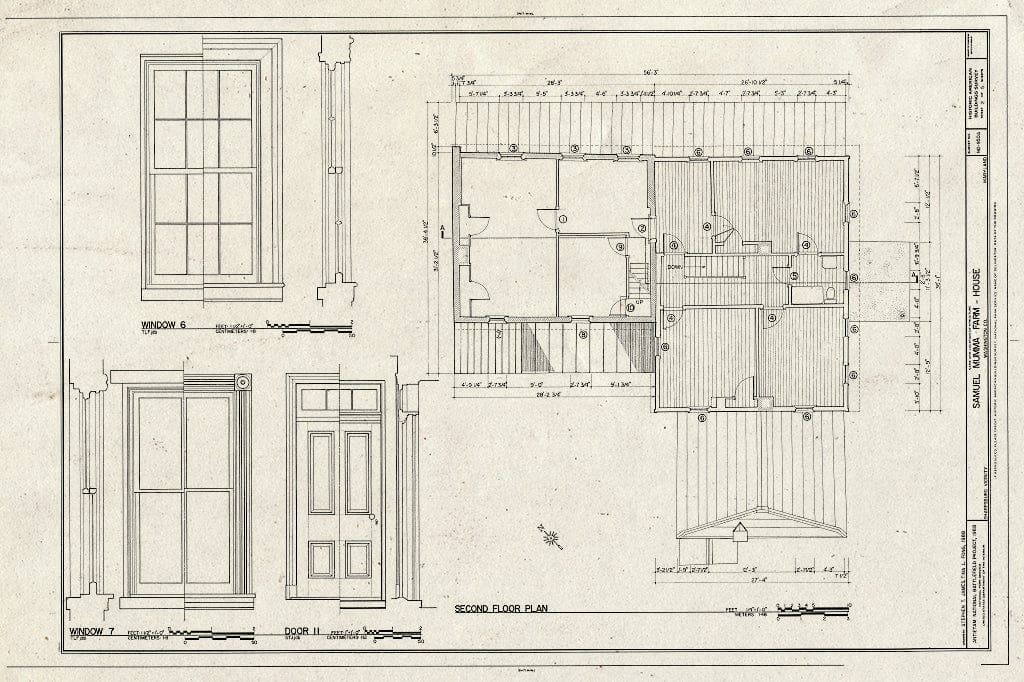 Blueprint HABS MD,22-Sharp.V,30A- (Sheet 2 of 5) - Mumma Farm, House, Smoketown Road, Sharpsburg, Washington County, MD